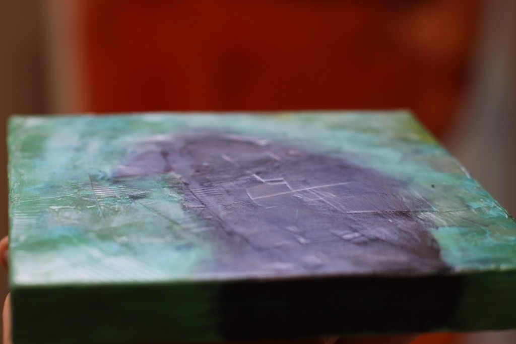 Barbara Downs photo showing surface finish on encaustic piece