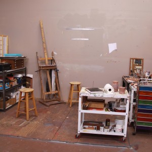 Barbara Downs studio BEFORE cleaning