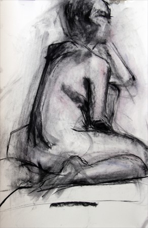 original artwork by Barbara Downs and Claire Thorson, untitled figure drawing