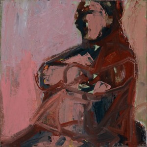 Original artwork by Barbara Downs, Seated Figure (III), Oil on Canvas