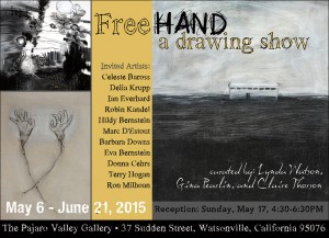 Barbara Downs announcement for Freehand: A Drawing Show exhibition