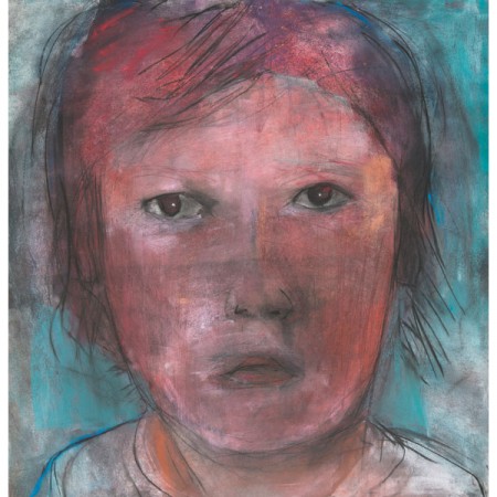 Original artwork by Barbara Downs, Child Drawing (III), Mixed Media on Paper