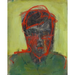 Original artwork by Barbara Downs, Face on Face, Oil on Canvas
