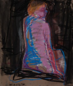 Original artwork by Barbara Downs, Untitled Drawing (Nude Looking Over Shoulder), 2010