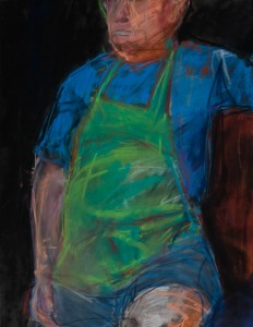 Original artwork by Barbara Downs, Untitled Drawing (Tom with Apron), 2010