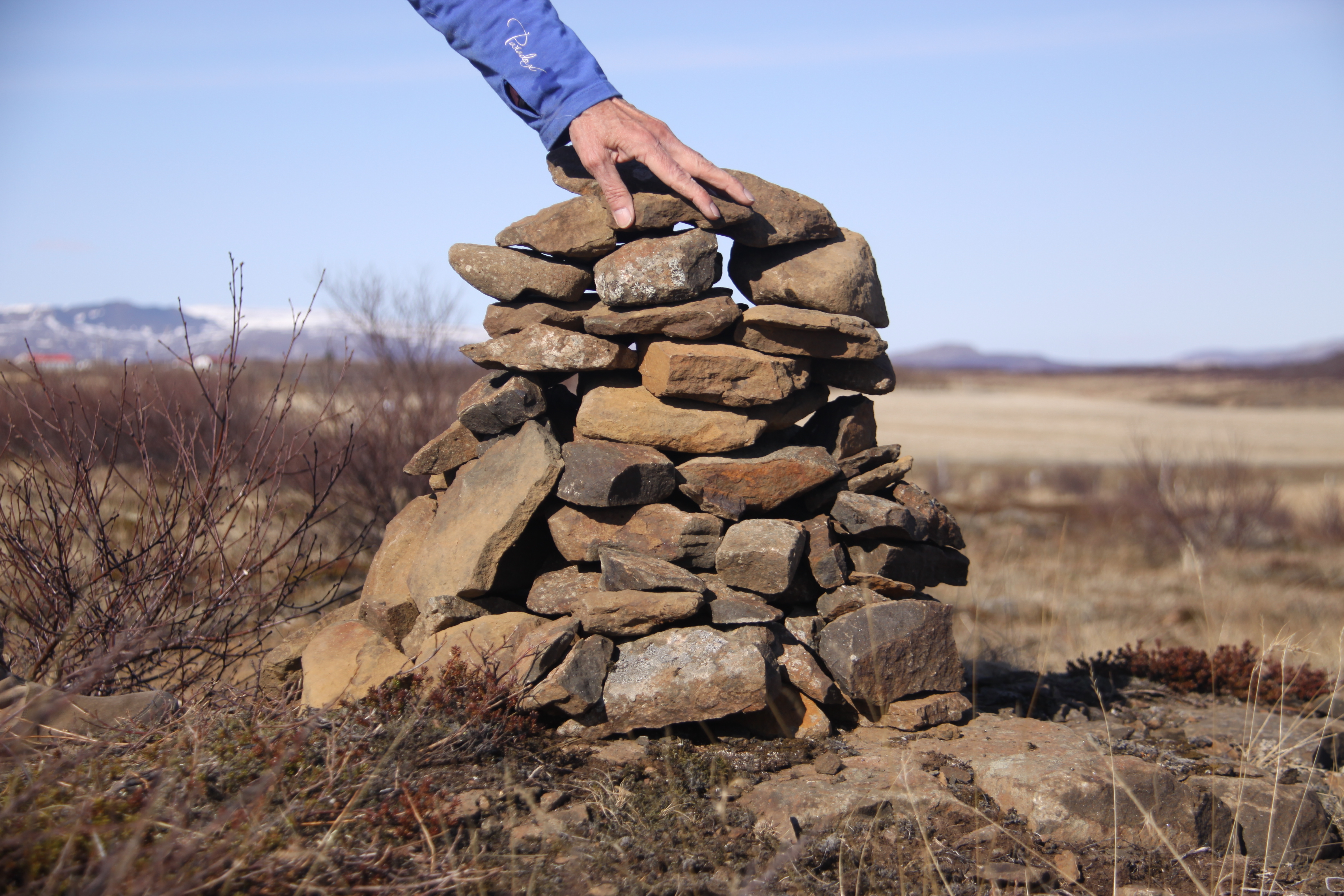 photo of cairn in Iceland