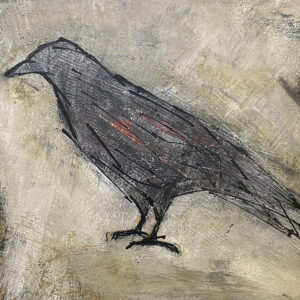 mixed-media image of bird by Barbara Downs