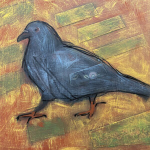 mixed-media image of bird by Barbara Downs