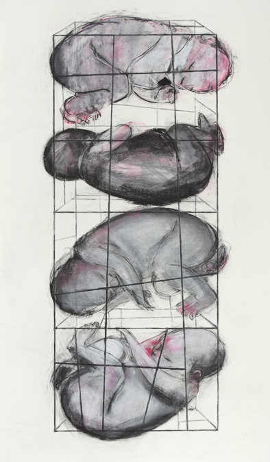 Original artwork by Barbara Downs, Concept Drawing for Baby Cage (II), 2015