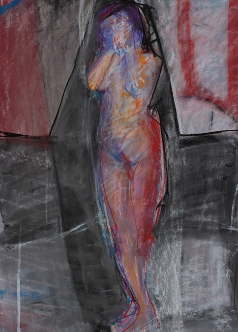 original artwork by Barbara Downs, Untitled Drawing (Standing Woman)